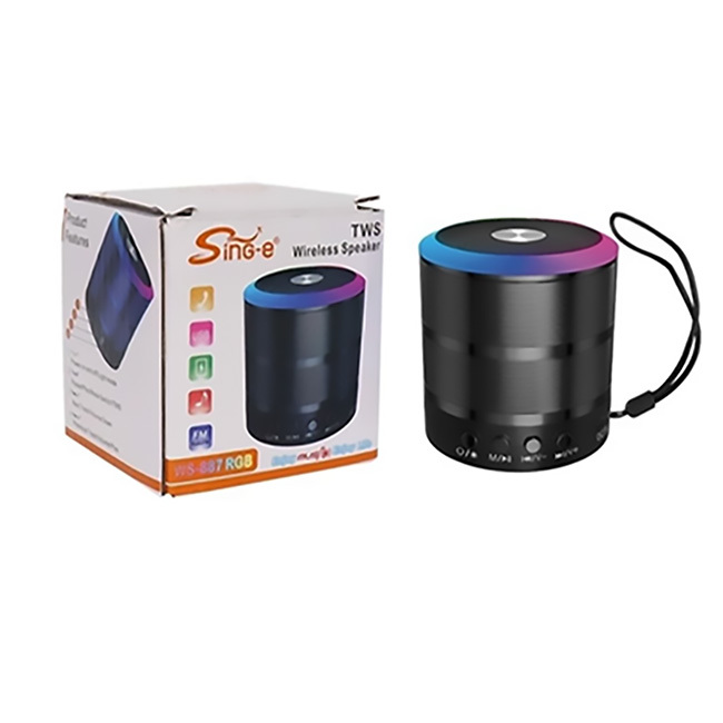 اسپیکر sing-e بلوتوثی WS-887 RGB مشکی