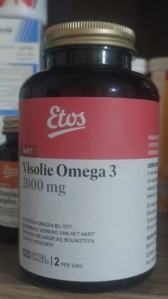 کپسول امگا 3 برند Etos حاوی 2000 میلی‌گرم