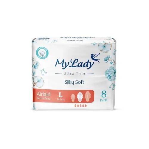 نوار بهداشتی مای لیدی مدل Silky Soft سایز بزرگ بسته 8 عددی